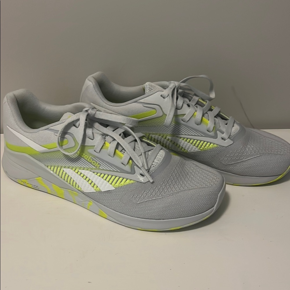 Reebok Gray and Neon Green Athletic Shoes